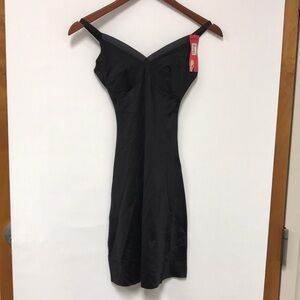 NWT SPANX Black Lingerie Strap Slip